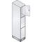 Locker on a base with three doors on top of each other H1800 x D500 mm